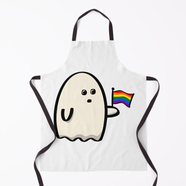 Item preview, Rainbow Pride Halloween Ghost designed and sold by CJ Vanderbeek.