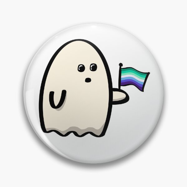 Item preview, Trans Inclusive Gay Men Pride Halloween Ghost designed and sold by CJ Vanderbeek.