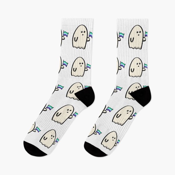 Item preview, Trans Inclusive Gay Men Pride Halloween Ghost designed and sold by CJ Vanderbeek.