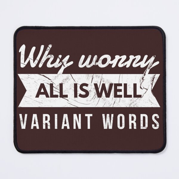 Item preview, Why worry all is well variant words designed and sold by Liana Winslow.