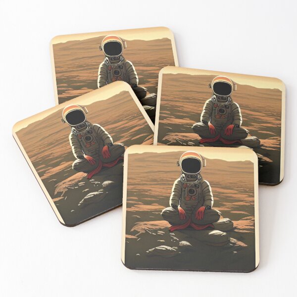 Item preview, Martian Sunset Meditation - Funny Mars Astronaut Meme designed and sold by MythicModern.