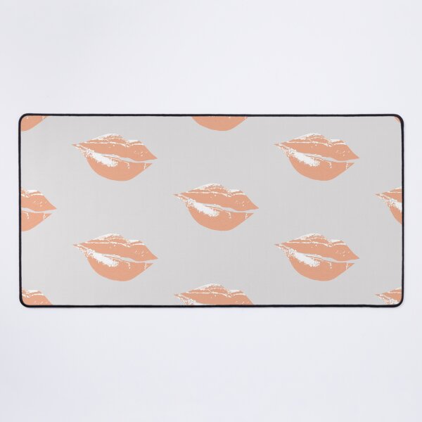 Item preview, ochre lips poster vintage lipstick print design designed and sold by Nnone.