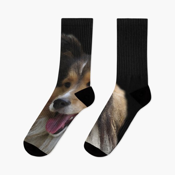 Item preview, Cute cheerful smiling tircolor Sheltie  designed and sold by GoodVibesOcean.
