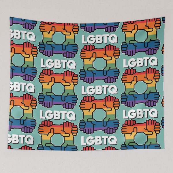 Item preview, Hands are shaking hands - Pride design for Gay Rights LGBTQ designed and sold by portokalis.