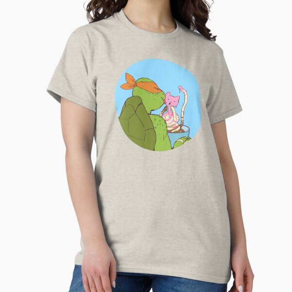 Item preview, Mikey & Ice Cream Kitty - TMNT designed and sold by Fihuli.