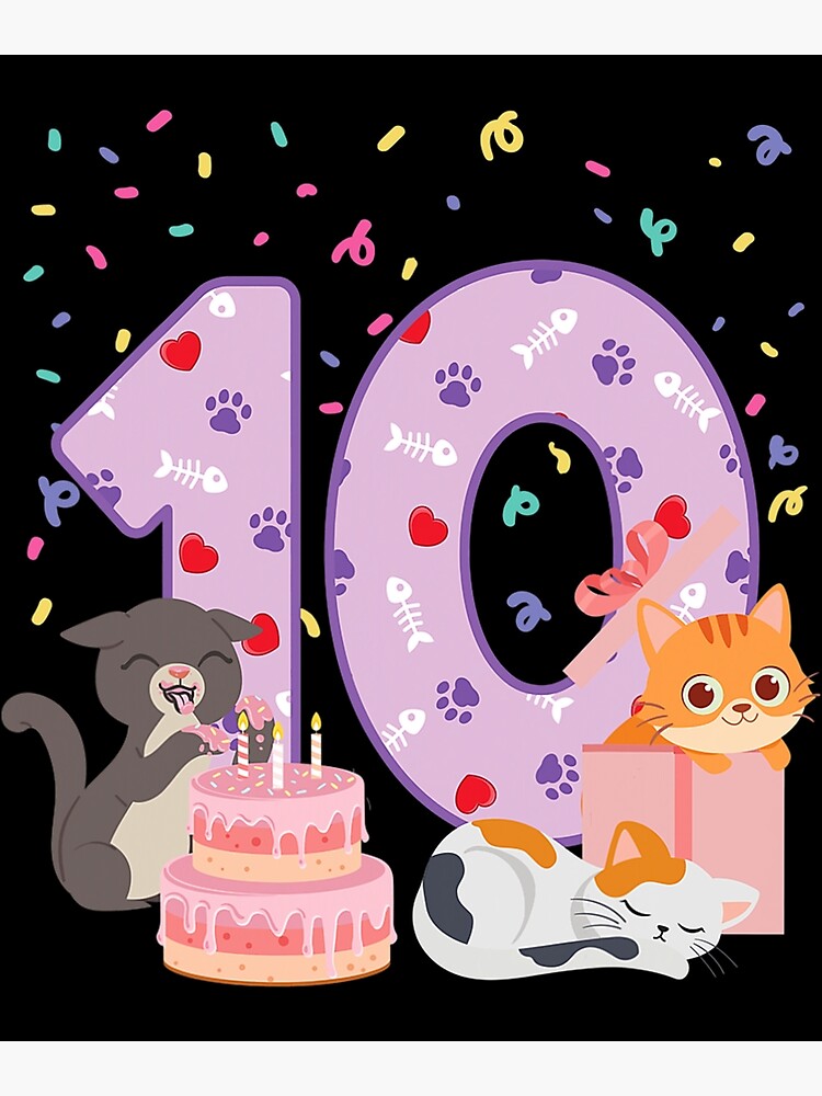 Des chats fêtent un anniversaire