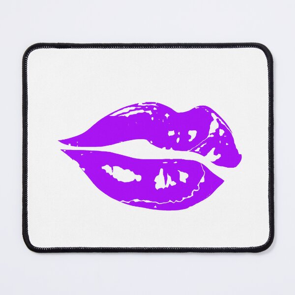 Item preview, purple lips poster vintage lipstick print design designed and sold by Nnone.