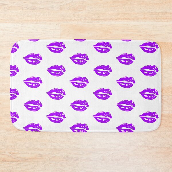 Item preview, purple lips poster vintage lipstick print design  designed and sold by Nnone.