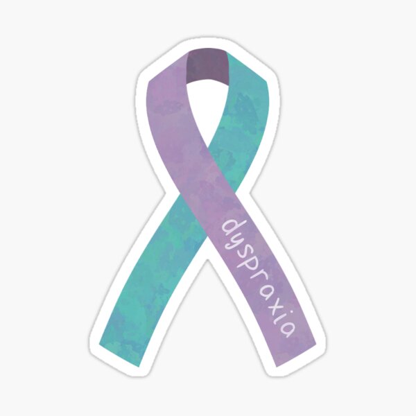 Textured Dyspraxia Ribbon Sticker