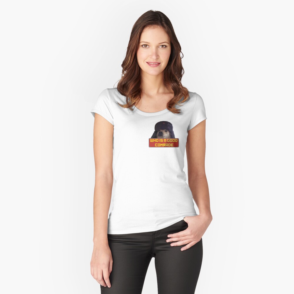 Vista previa del artículo con la obra «Camiseta entallada de cuello ancho», diseñado y vendido por acousticdolphin.