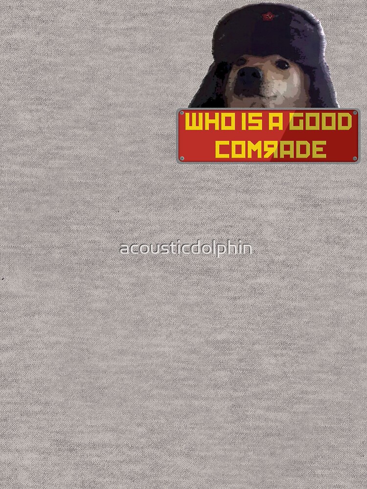 Imagen 5 de 5, Sudadera ligera con capucha con la obra ¿Quién es un buen camarada?, diseñada y vendida por acousticdolphin.