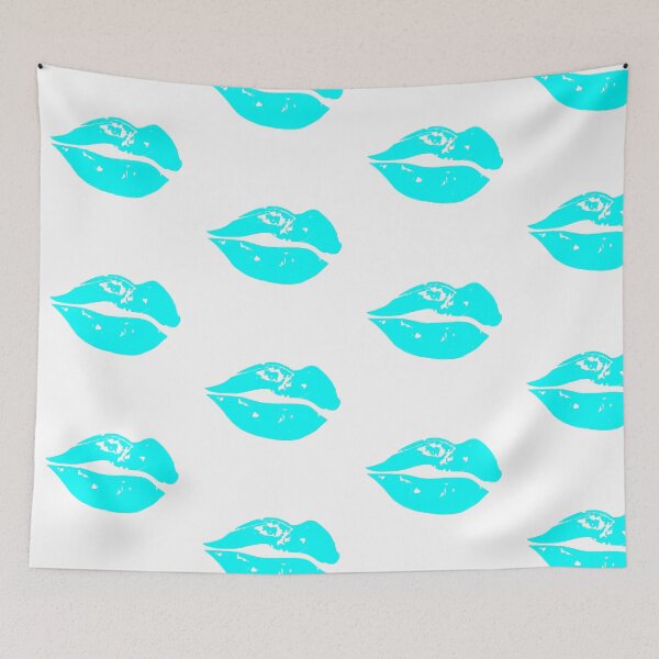 Item preview, poster art print of full plump orange lips designed and sold by Nnone.