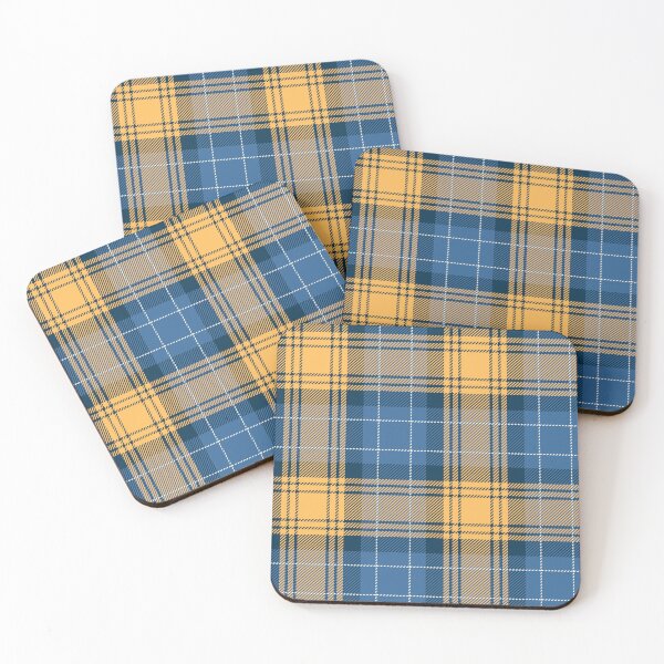 Item preview, Yellow Corrector and Steel Blue Color Scottish Clan Plaid Tartan | Check | Checked | Checkered  designed and sold by PatternMama.