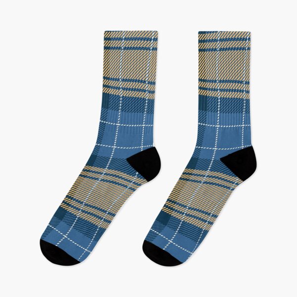 Item preview, Yellow Corrector and Steel Blue Color Scottish Clan Plaid Tartan | Check | Checked | Checkered designed and sold by PatternMama.