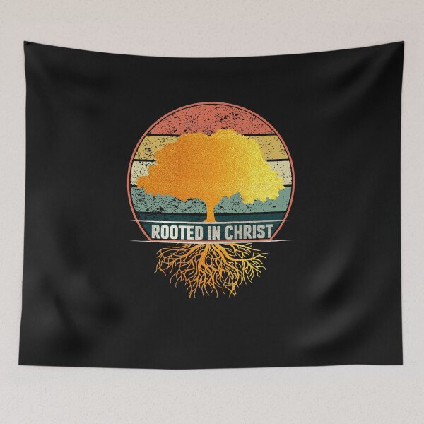 Item preview, Vintage Retro Sunset Rooted in Christ designed and sold by laiwole.