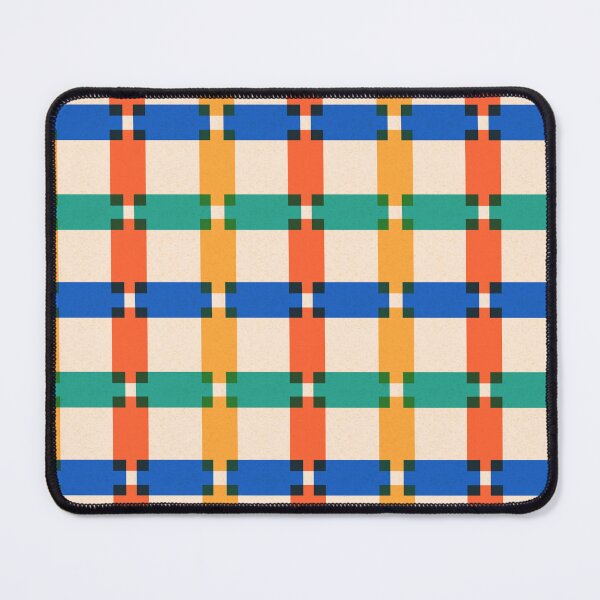 Item preview, Colourful Squares and Stripes Pattern on Cream designed and sold by Ceyda Bolat.