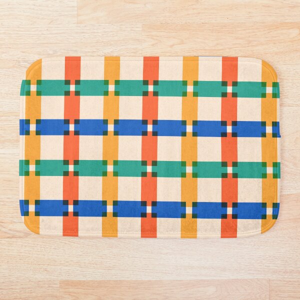 Artikelvorschau, Bunte Quadrate und Streifen-Muster auf Creme entworfen und verkauft von Ceyda Bolat.