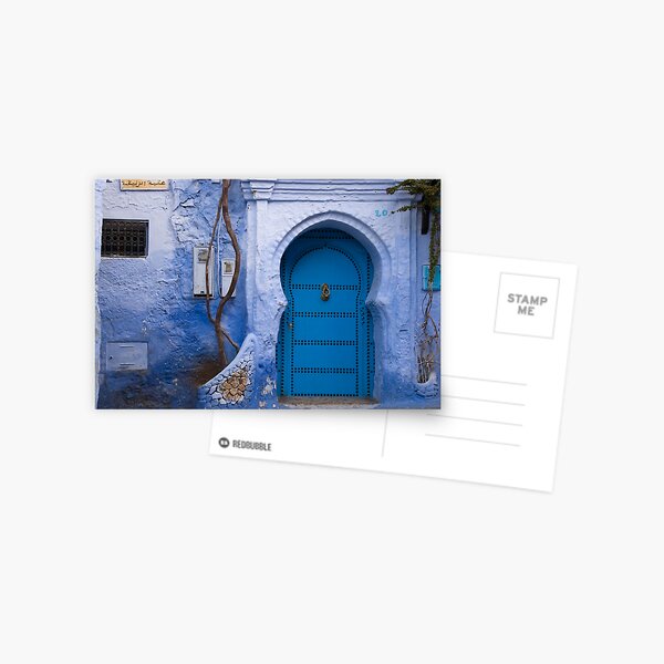Blue Door in Blue Wall Postcard