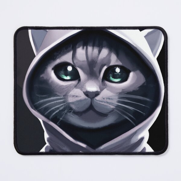 Item preview, An adorable cat with glowing eyes in a hoodie designed and sold by Tuko Designs.