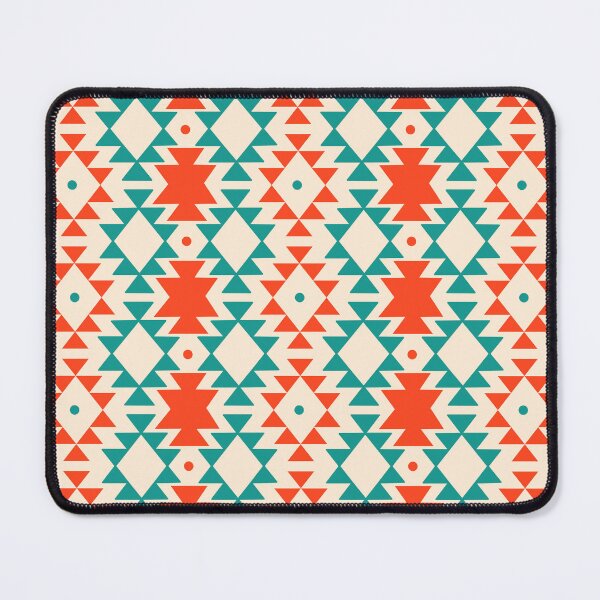 Item preview, Orange and Green Triangle Diamond Shapes Pattern on Cream designed and sold by Ceyda Bolat.