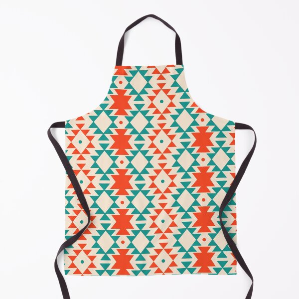 Item preview, Orange and Green Triangle Diamond Shapes Pattern on Cream designed and sold by Ceyda Bolat.