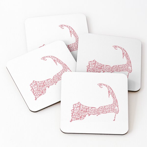 Item preview, Pink Cape Cod Hand Drawn Map designed and sold by laurenlabadini.