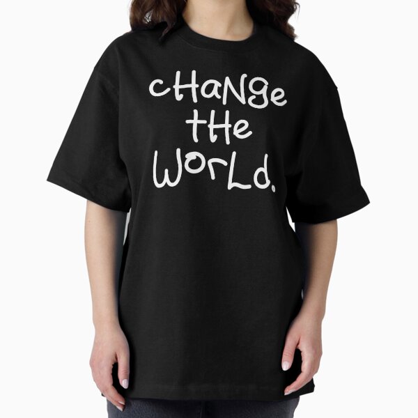 Item preview, Change The World (B&W) written in ScanoHand font by Glenn Scano designed and sold by Glenn Scano.