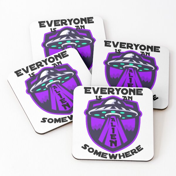 Item preview, Everyone Is An Alien Somewhere Friendly Alien Abductions Funny Saying designed and sold by Sonatablue.