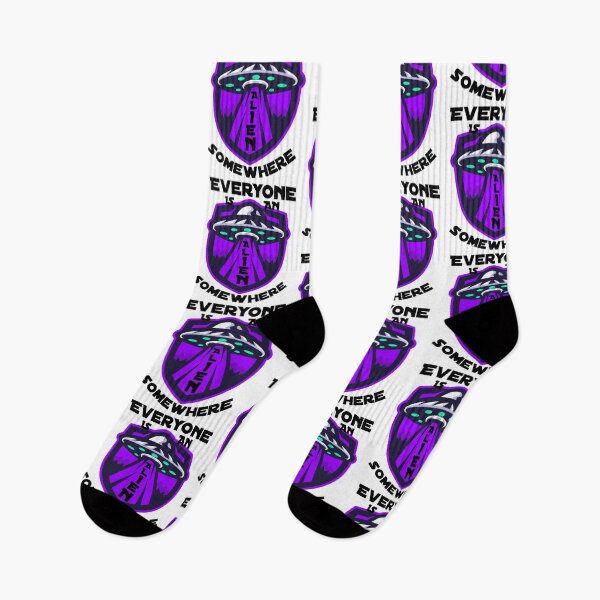 Item preview, Everyone Is An Alien Somewhere Friendly Alien Abductions Funny Saying designed and sold by Sonatablue.