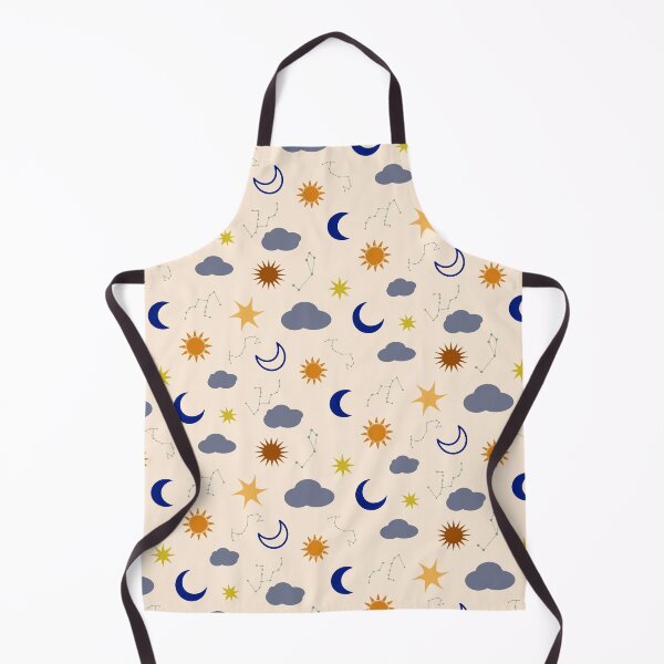 Item preview, Sky Pattern with the Moon, Sun, Clouds, Stars and Constellations on Cream designed and sold by Ceyda Bolat.
