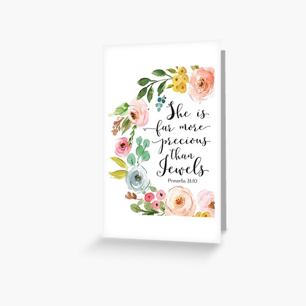 Item preview, She is Far More Precious Than Jewels, Proverbs 31:10 designed and sold by DownThePath.