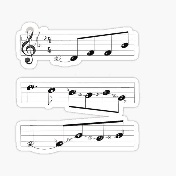 Notas Musicales en Sinfonía Pegatina