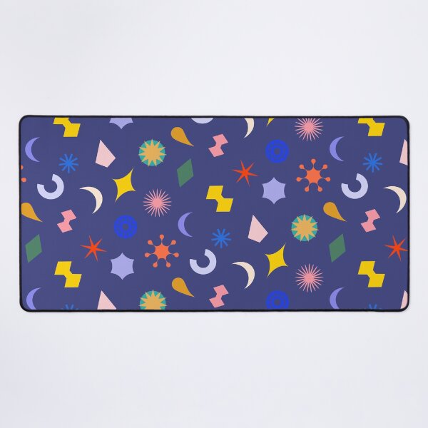 Item preview, Fun and Funky Quirky colourful Geometric Elements on Purplish Blue Pattern designed and sold by Ceyda Bolat.