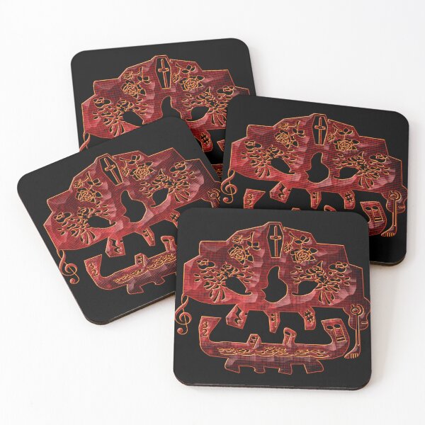 Item preview, HALLOWEEN ABSTRACT FLOWERS ROSES TATTOO SKULL MUSIC POSITIVE DEATH. designed and sold by Ralek.