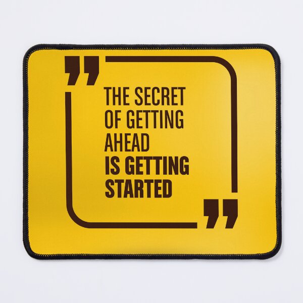 Item preview, The Secret Of Getting Ahead Is Getting Started Sticker | Inspirational Quote designed and sold by CartheArtwork.