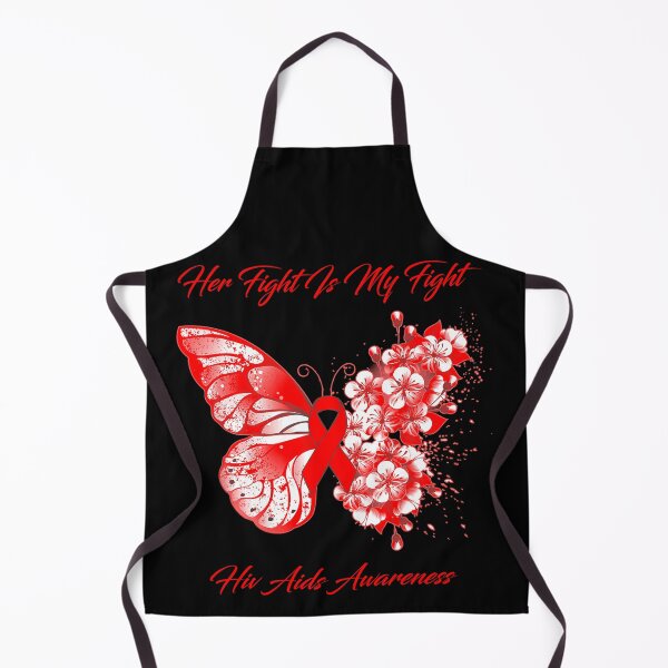 Item preview, Her Fight Is My Fight Hiv Aids Awareness Butterfly Ribbon Gifts designed and sold by Adropine.