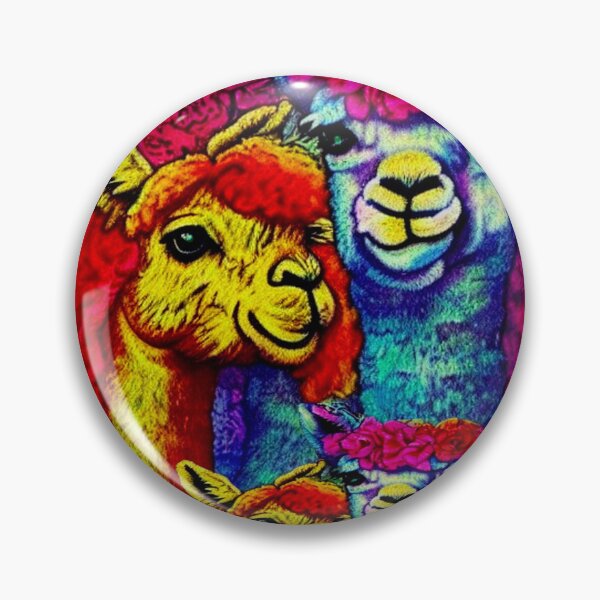 Item preview, flower power alpackas in calm and love and peace designed and sold by Pepita Selles.