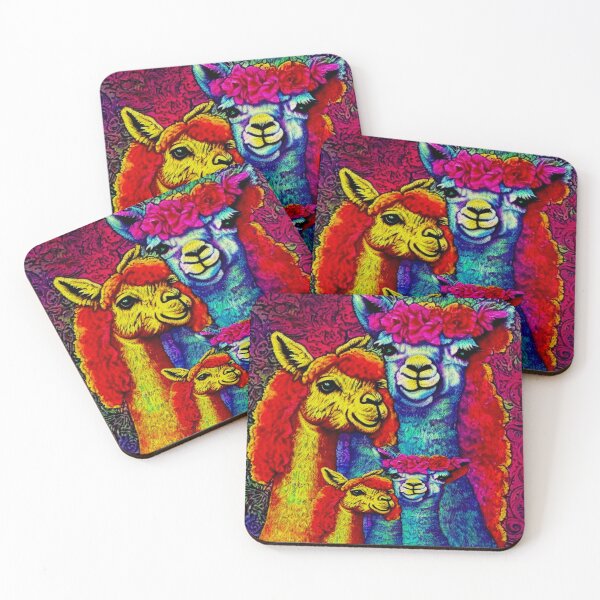 Item preview, flower power alpackas in calm and love and peace designed and sold by Pepita Selles.