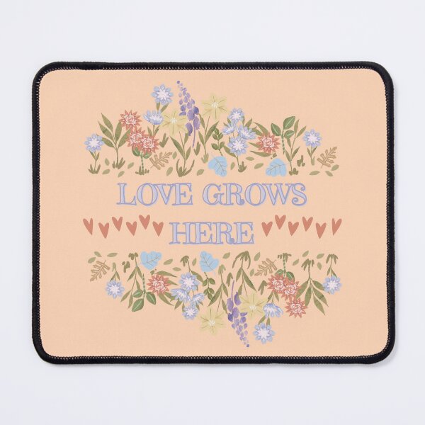 Item preview, Love Grows Here... A pretty design of hearts and flowers designed and sold by Wonder & Whimsy.