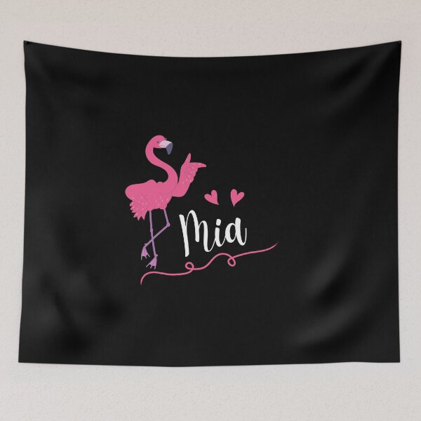 Item preview, Mia, Pink Flamingo and Hearts Essential designed and sold by Rhia Store.