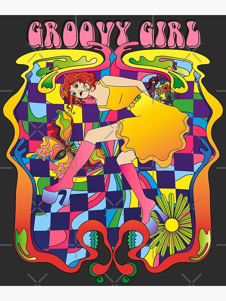 Ladies Hippy Flower Child Maxi Dress 1960s