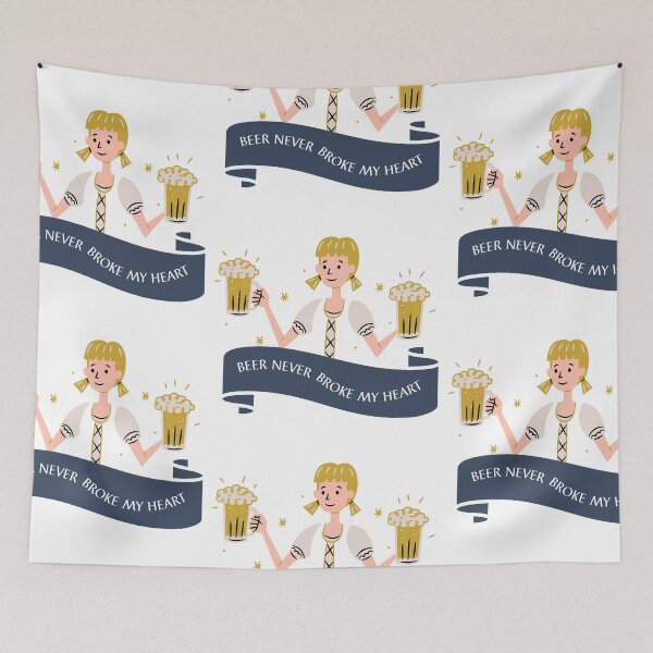 Item preview, Beer Never Broke My Heart designed and sold by CakmakShop.