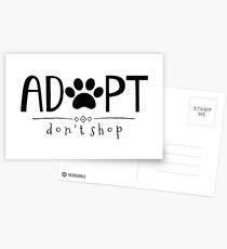 Adoptieren. Nicht einkaufen. Postkarten