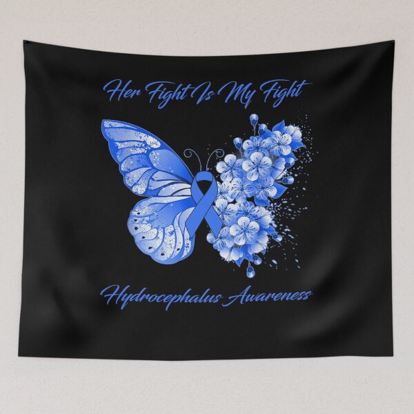 Item preview, Her Fight Is My Fight Hydrocephalus Awareness Butterfly Ribbon Gifts designed and sold by Adropine.