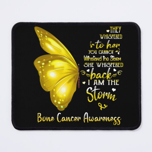Item preview, She Whispered Back I Am The Storm Bone Cancer Awareness Butterfly designed and sold by frechettee.