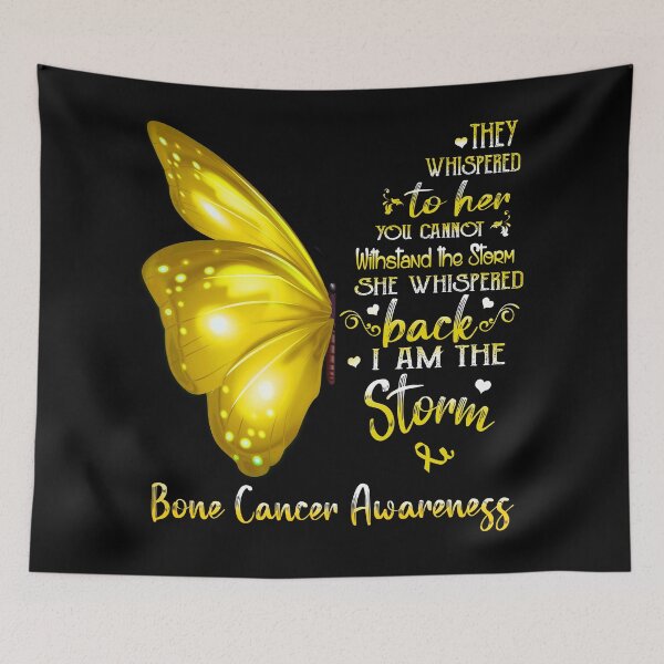 Item preview, She Whispered Back I Am The Storm Bone Cancer Awareness Butterfly designed and sold by frechettee.