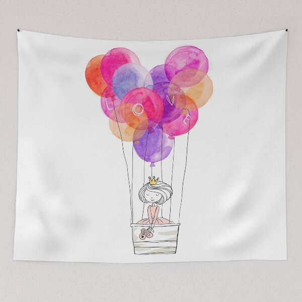 Item preview, Princess flies in balloons designed and sold by tinkerfrost.
