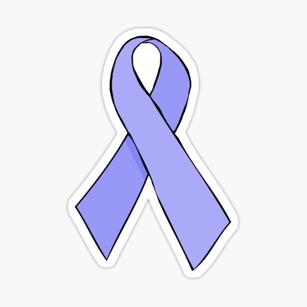 Periwinkle Awareness Ribbon Sticker