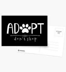 Adoptieren. Nicht einkaufen. Postkarten