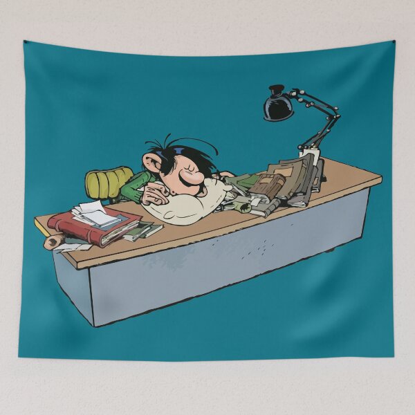 Item preview, Gaston Goof behind his Desk sleeping designed and sold by RetroCentre.